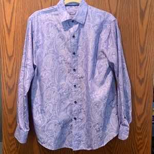 Tasso Elba | Blue and Floral design | small and neck size: 14-14.5